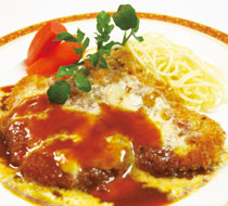 逗子のレストラン 洋食 ふたみ 仔牛のカツレツチーズ焼き